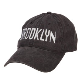 e4Hats.com Brooklyn Embroidered Washed Cap - Black OSFM