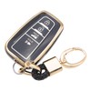 CHENZLIN 2-Pack for Toyota Key Fob Cover Keychain Accessories 4-Button