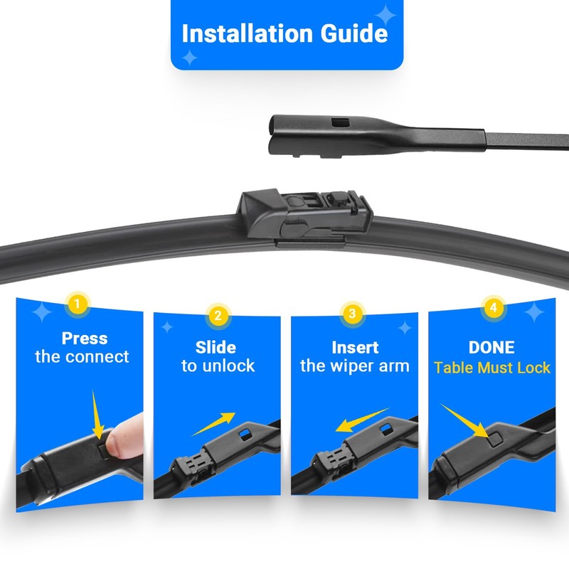 RAINTOK Windshield Wiper Blades Replacement for Subaru Crosstrek Impreza 2017