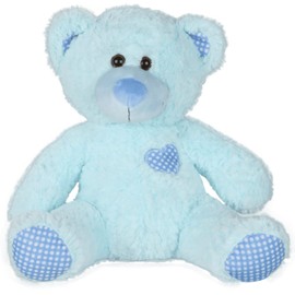 Blue Classic Bear - Soft Plush Toy - 40cm - Build Your Own Teddy Bear Craft Kit - No Sewing (Basic Kit)