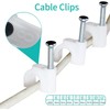 Bonsicoky Half Clamp J-Hook with Nail Cable Tacks, 8mm, White