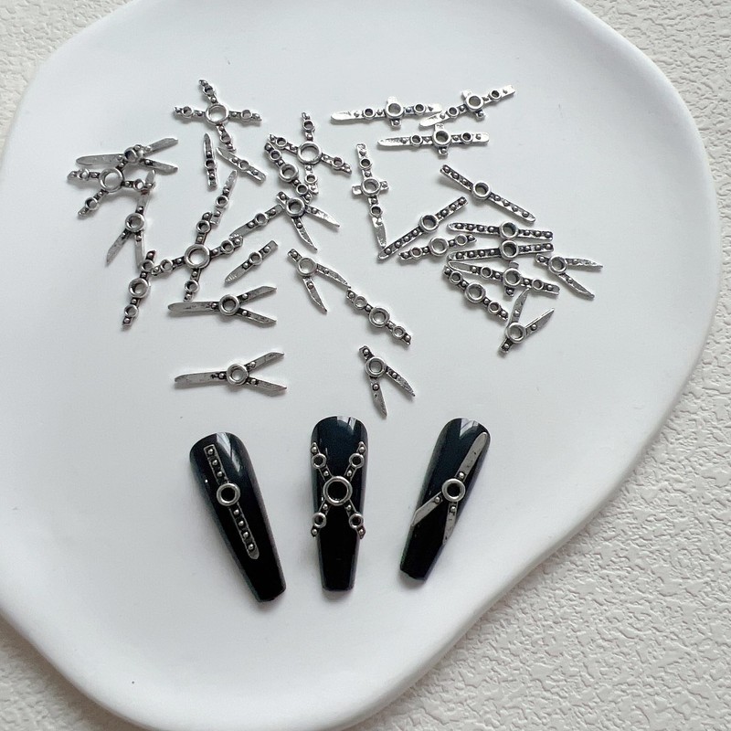 NAIL ANGEL Nail Accessories Random Mixed 50pcs Punk Exaggerated Dark