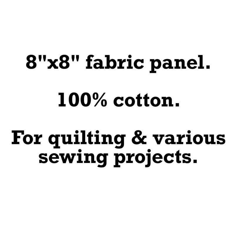 Fabric Panel 8"x8" Cat 100% Cotton Quilting Sewing Square AM2475