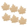 DOITOOL 6pcs Unfinished Maple Leaf Wood Cutouts Craft Wood Shapes