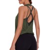 Womens Summer Open Back Yoga Tops Halter Backless Workout Tank