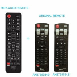 Beyution AKB73575401 AKB73575421 Replacement Remote Control Fit for LG Soundbar NB5540A NB5541 NB2430A NB4540 NB3520A2 NB3531A NB2338A NB3740A NB3510A LSB316 NB3520ANB NB2420A NB3250A