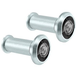Nuk3y 220 Degree Wide Angle Heavy Duty Door Viewer (2 Pack, Satin Chrome)