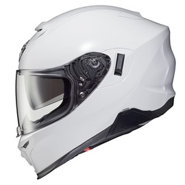 ScorpionEXO T520 Full Face Dual Sport Motorcycle Helmet with Bluetooth Ready Speaker Pockets DOT ECE Solid (Gloss White - Small)