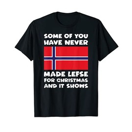 Funny Making Lefse For Norwegian Christmas T-Shirt
