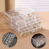 ShopangY 3-Tier Transparent Organizer Drawer for Nail Art Supplies