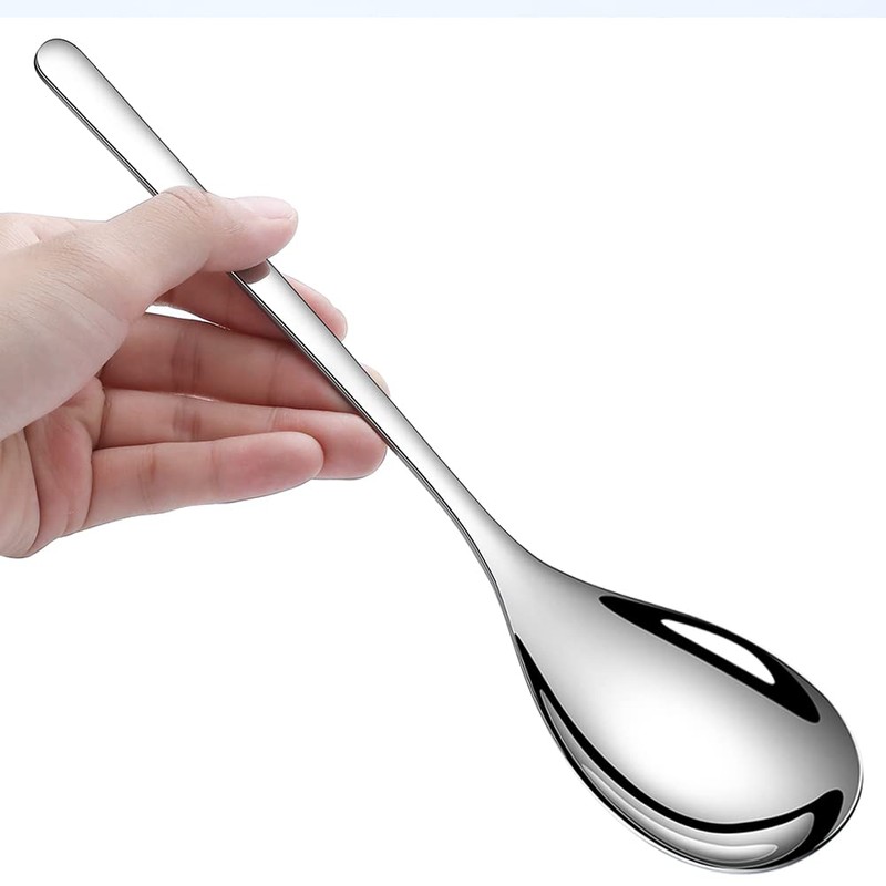 AYFDISHS Slotted & Solid Serving Spoons Set, 9.4 Inch Stainless
