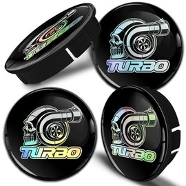 Biomar Labs® 4 x 60 mm Eyes Universal Plastic Hub Caps Wheel Centre Caps Wheel Hub Caps Silver Hologram Sticker Car Tuning C 53