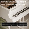 AUXBC 4PCS 8Inch Black Piano Hinge, Heavy Duty Metal Continuous