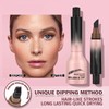 Liquid Eyebrow Brush, Beginner Brow-Fection Angled Brush & Dip, Waterproof