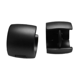 Kikuchi Ohrringe Titan Stäbchen Edelstahl Klapp Creolen Damen Herren Sandstrahlen Matt Schwarz Gold Braun Blau Rotgold ERTS015 (Schwarz Matt)