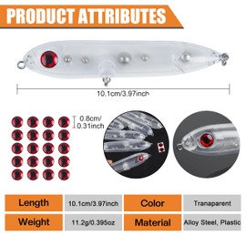 Unpainted Crankbaits Blank Fishing Lures Kit, 10PCS/12PCS Hard Minnow Crank Bait Fishing Lures Set with 3D Eyes DIY Lures Making Kit Tackle Craft (C-10pcs)