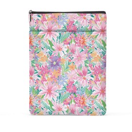 Floral Book Sleeve, Preppy Stuff Book Covers for Paperbacks, Preppy Flowers Book Pouch Book Protector, Book Lovers Gifts for Women Girls Aunt, Book Accessories Book Club Gifts Christmas Birthday Gifts