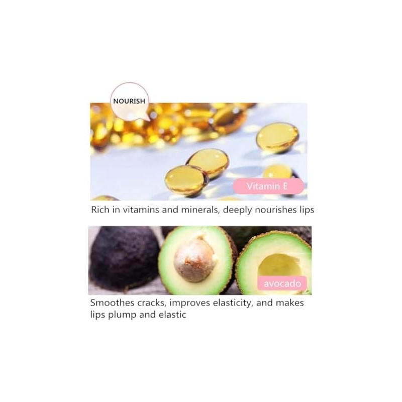 Bálsamo labial de aguacate, bálsamo labial hidratante con aceite de