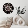 Lancholy 10-Inch Silent Wooden Wall Clock, Big Dreams Boldly Actions