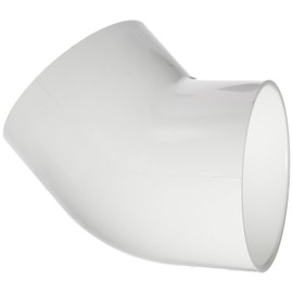 Spears 417 Series PVC Pipe Fitting, 45 Degree Elbow, Schedule 40, 2" Socket