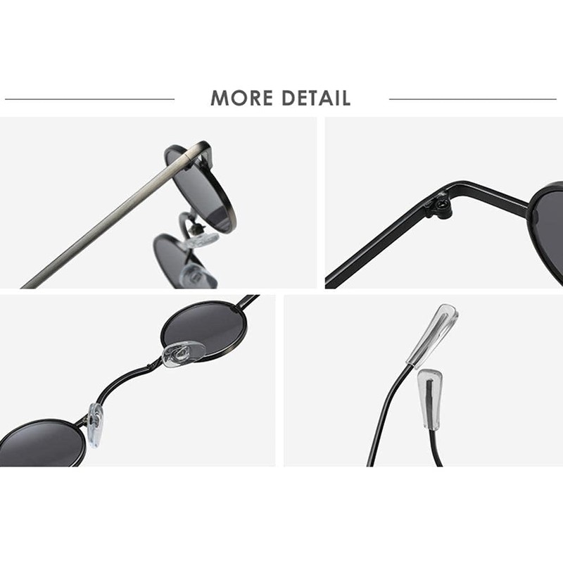PXLAATY Retro Punk Sunglasses, Round Antique, Punk Style, Small Sunglasses,