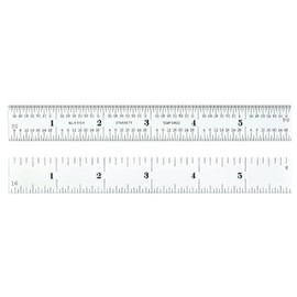 Starrett C604R-6 6-Inch Steel Rule with Inch Graduations