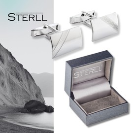 Herren Manschettenknöpfe Aus 925 Sterling Silber Mit Modernem Gezacktem Design