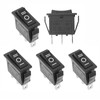 QTEATAK 5Pcs SPDT 3 Pins 3 Position ON/Off/ON Toggle Rocker
