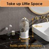 Growsun Rotating Makeup Brush Holder Organizer with Lid 360°Spinning Waterproof