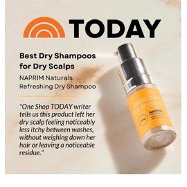 Naprim Naturals - Refreshing Dry Shampoo - Nourishing Talc-Free Powder For Hair & Scalp - Absorbs Excess Oil - With Zinc Oxide for Natural Sun Protection - Tinted For Light Hair - Blonde (30g)
