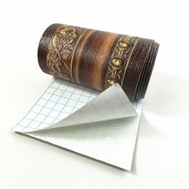 Moyishi 5 Meters Royal Peony 3D Peel and Stick Wall Paper Wall Decal Wall Border Easy to Apply (Wood)