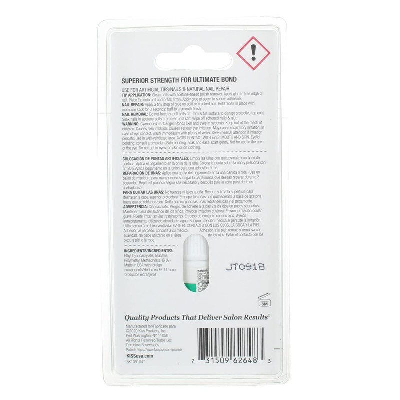 Kiss Powerflex Nail Glue 0.10 Ounce (Pack of 2)