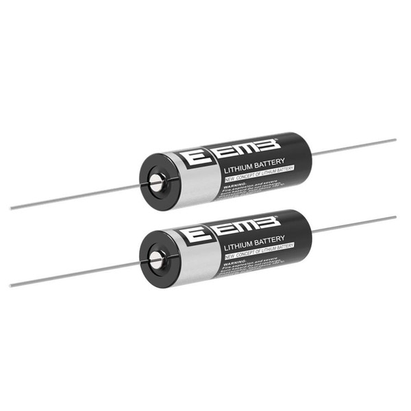 EEMB 2Pack ER14505 AA 3.6V Lithium Battery with AX Solder Tabs Li-SOCL₂ Non-Rechargeable Battery SB-AA11 LS14500 TL-5903 SL-360 S7-400 ER14500 for Chip Board/Sensor/Backup Power Supply/PLC Battery