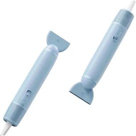 Buenkee Dog Blow Dryer for Pet Grooming Handheld Lightweight Dog Cat Hair Dryer 3 Speeds 4 Temp, Portable 3HP High Velocity Pet Blower Quiet Dryer for Travel Campaign Home, with 3 Nozzles, White - Color: Blue