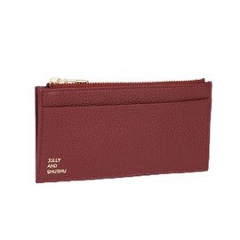 JULLY AND SHUSHU DR2-CC Women's Card Case, Fragment Case, Card Case, IC Card Slot, Pass Case, Bill Compartment, red (burgundy)
