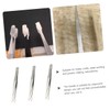 TEHAUX 3pcs Stainless Steel Stamp Tweezers Lightweight Precision Beak Clips