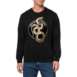 Armani Exchange Men's Snake Graphic Crewneck Sweatshirt, Black, X-Large