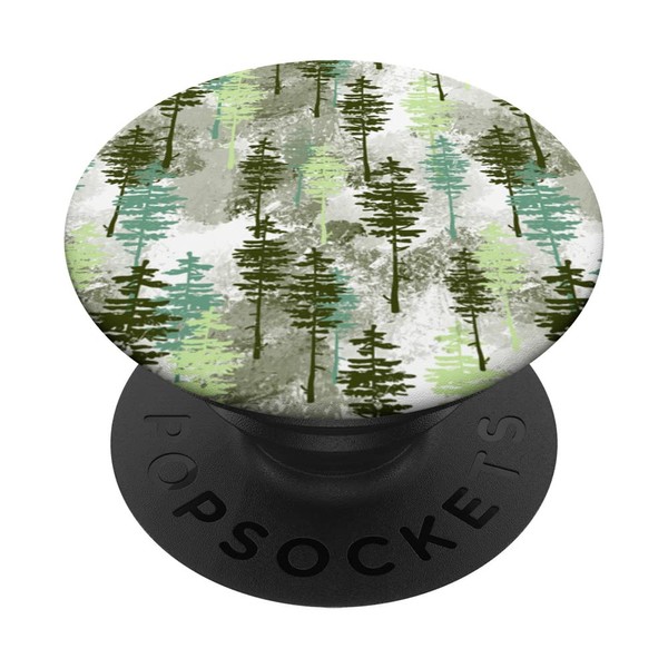 Nature Gorpcore Aesthetic Room Decor Olive Green Pine Tree PopSockets