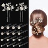 WRENYZK 18 Pcs Bride Hair Pins, Diamond Bobby Pins for