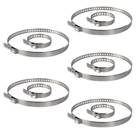 Pack of 10 Universal Axle Boot Clamps, 31.75 mm to 127 mm Clamp Ear Clamp, Stainless Steel CV Hose Clamps Set, 5 x Large, 5 x Small Axle CV Joint Boat Clamps Kit