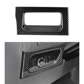 ushilife Side Console Switch Panel Cover Trim Compatible with Ford Ranger XL XLT Lariat Raptor 2024 2025, Dashboard Side Lighting Contral Button Frame Trim Interior Accessories (Carbon Fiber Look)