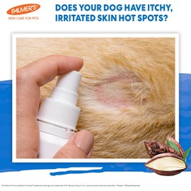 Palmer’s for Pets Hot Spot and Itch Relief Spray for Dogs with Cocoa Butter - Conditioning No-Rinse Skin Allergy Relief Mist with Vitamin E, Fragrance Free Formula, 8 Fl Oz - 6 Pack