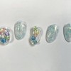 ˡᴬᴺᵀᶤˡ Summer lump glitter handmade nail tip - Short Almond