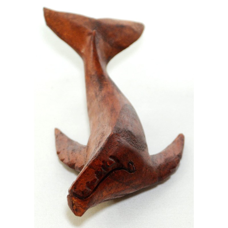 8" Hand Carved Wood Hawaiian Humpback Whale