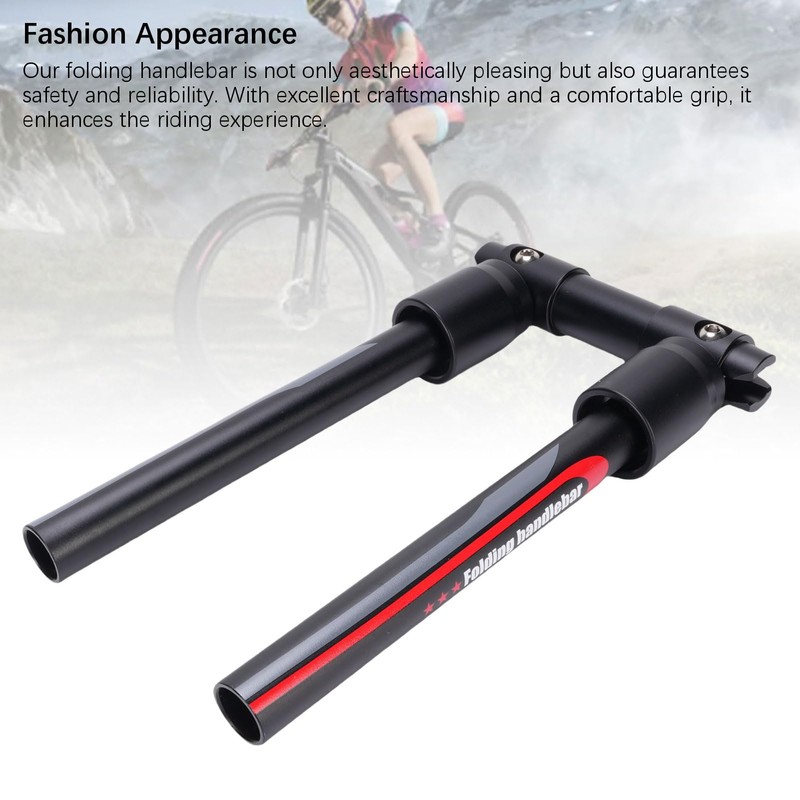 MechKit Folding Bike Handlebar, 90 Degree Foldable Aluminum Alloy Quick