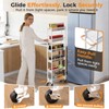Xpatee 6 Tier Slim Storage Cart with Wheels, 6" D