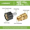 YAMATIC Quick Coupler Adapter for Pressure Washer M22-14mm to 3/8"