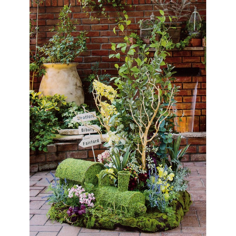 asca Artificial Moss Mat, Green, Approx. 11.6 x 11.6 x