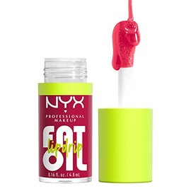 NYX PROFESSIONAL MAKEUP Fat Oil Lip Drip, Aceite Labial Hidratante con Brillo, Fórmula Vegana con Color, Hidratación hasta por 12 Horas - Newsfeed (Ro