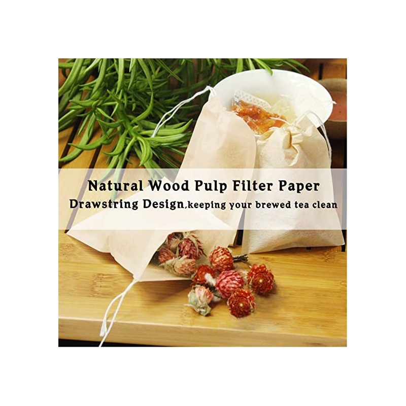 NEPAK 600 Pcs Disposable Tea Filter Bags for Loose Tea,Drawstring